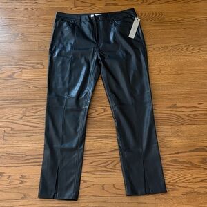 Hudson Barbara High-Waist Straight Ankle Spliced Hem In Black Beauty